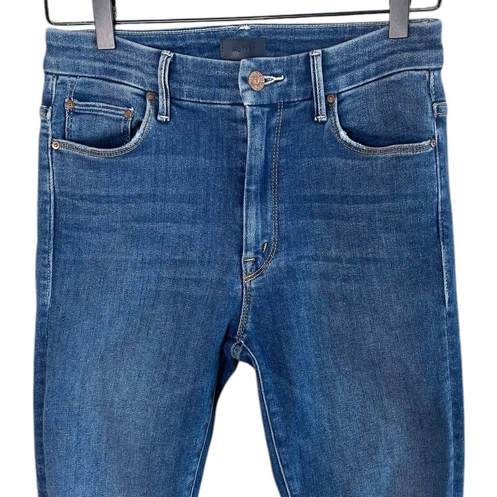 MOTHER Women’s Sz 27 High Waisted Looker Ankle Fray in Big Sky - Picture 3 of 9